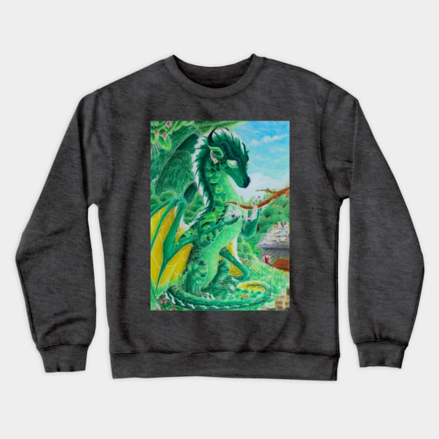 Mint the LeafWing Crewneck Sweatshirt by Lycoris ArtSpark